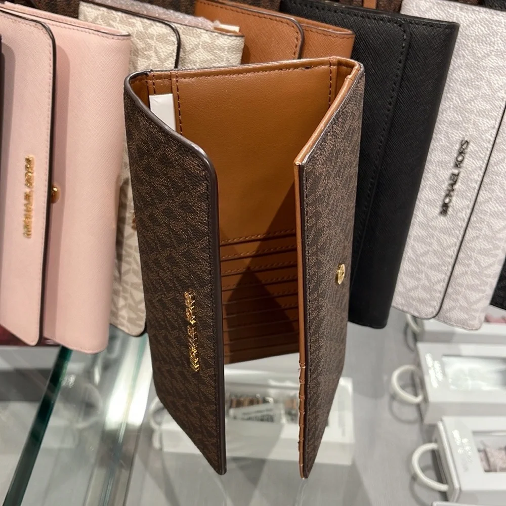 MICHAEL KORS JET SET TRV LARGE TRIFOLD Brown